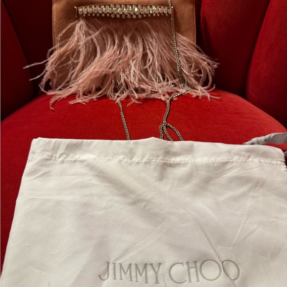 Jimmy Choo Venus Ostrich Feather Suede Clutch - Picture 4 of 11